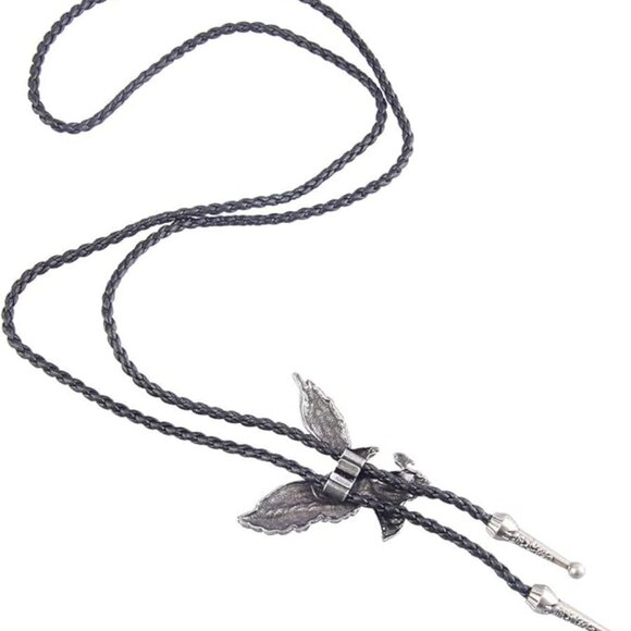 Native American Bolo Tie Rodeo Cowboy Leather - Picture 7 of 7